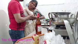 Indian Telugu Aunty Boobs Sucks And Standing Style Fucked By Nephew Video